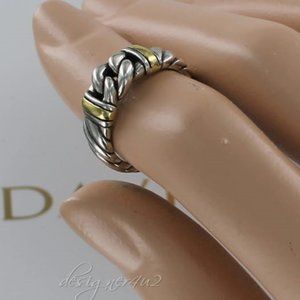 David Yurman Metro Narrow Curb Ring 18K Gold 925